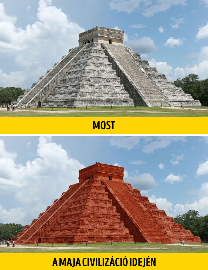 Maja piramis régen és most