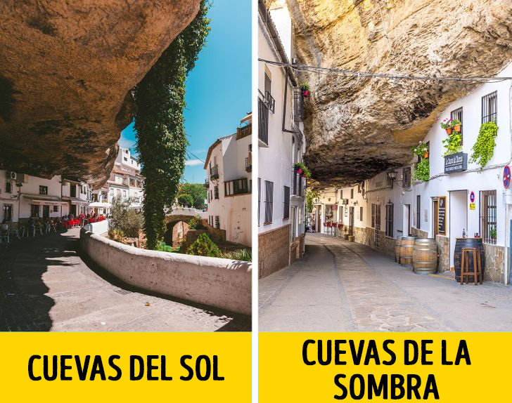 Spanyol város a szikla alatt