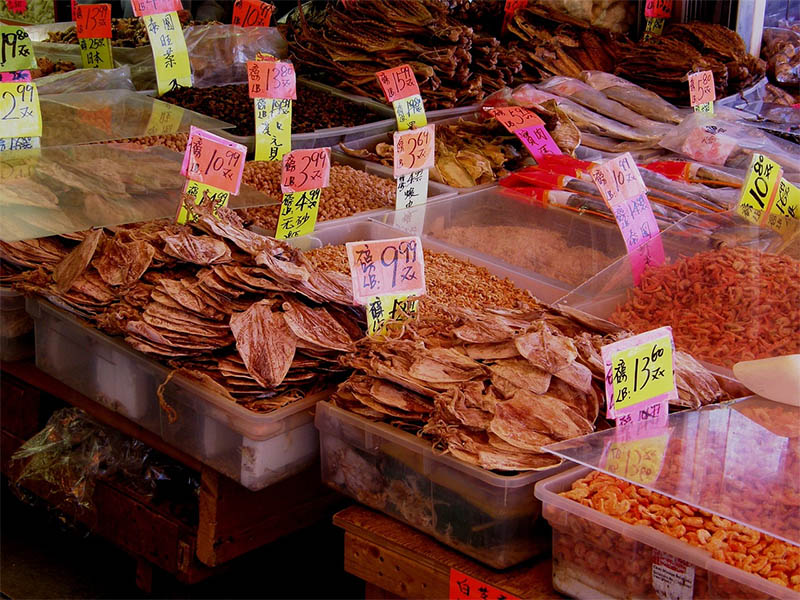 Kínai ételek piac