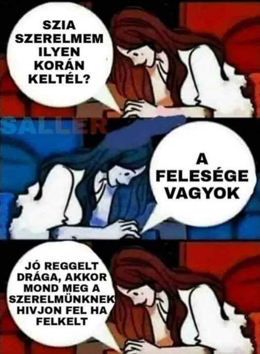 Lehet, hogy egy kép erről: , szöveg, amely így szól: „SZIA SZERELMEM ILYEN KORÁN KELTÉL? A FELESÉGE VAGYOK JÓ JÓ REGGELT DRÁGA, AKKOR MOND MEG A SZERELMÜNKNEK HIVJON FEL HA FELKELT”