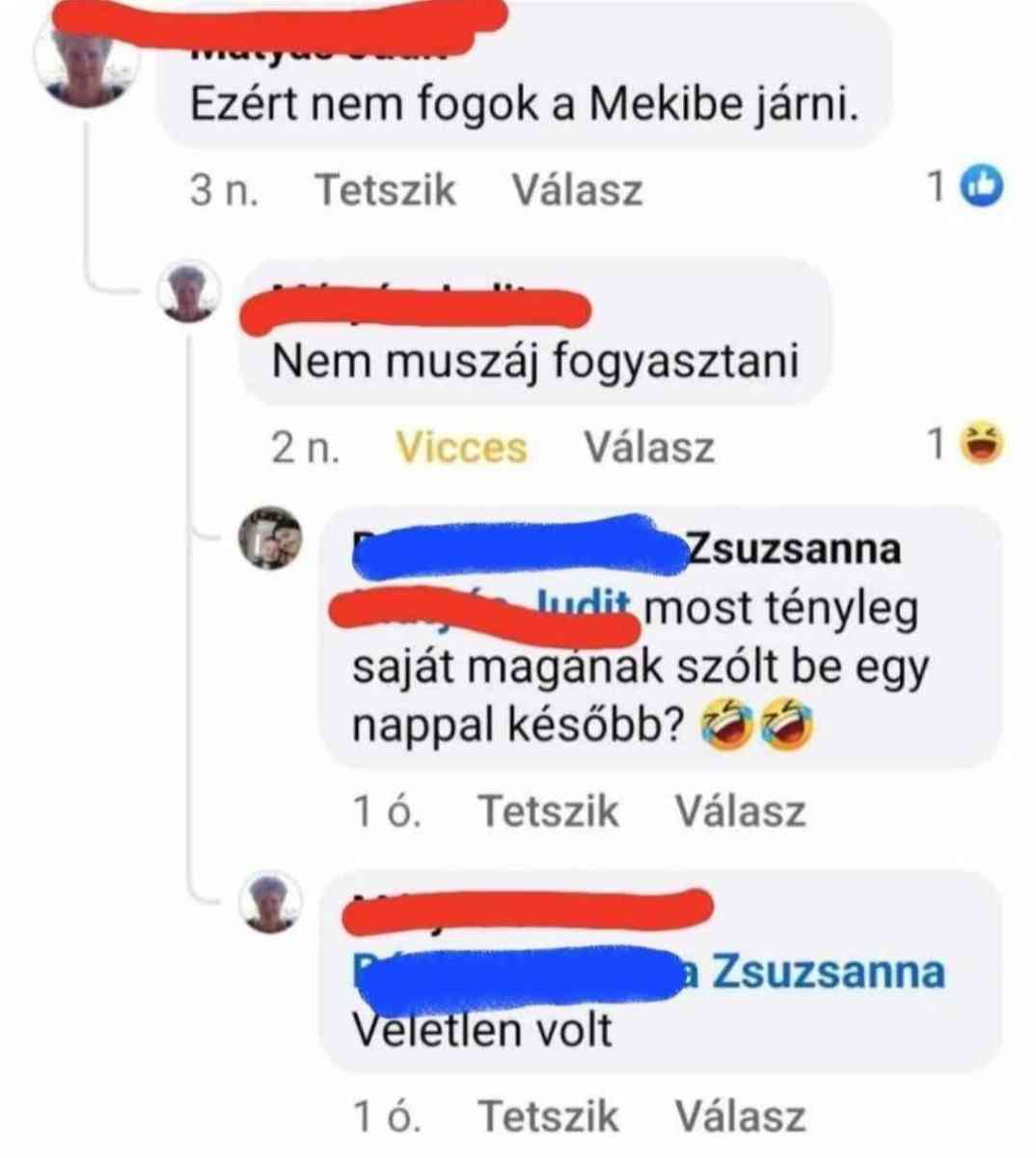 Lehet, hogy egy kép erről: ‎, szöveg, amely így szól: „‎Ezért nem fogok EzértnemfogokaMekibejaárni. a Mekibe járni. 3 3n. n. Tetszik Válasz 1 Nem muszáj fogyasztani 2n. 2 n. Vicces Válasz 1 1 Zsuzsanna tنdm most tényleg saját maganak szólt be egy nappal később? 1ó. 1 Tetszik Válasz Veletlen volt Zsuzsanna 1ó. Tetszik Válasz‎”‎