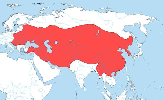 A Mongol Birodalom a hatalma csúcsán.